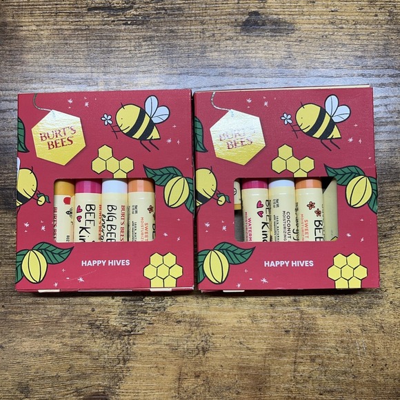 Burt's Bees Happy Hives‎ Lip Balm Set, ASSORTED MIX, 4 ct ea, 2 pk - Picture 1 of 6
